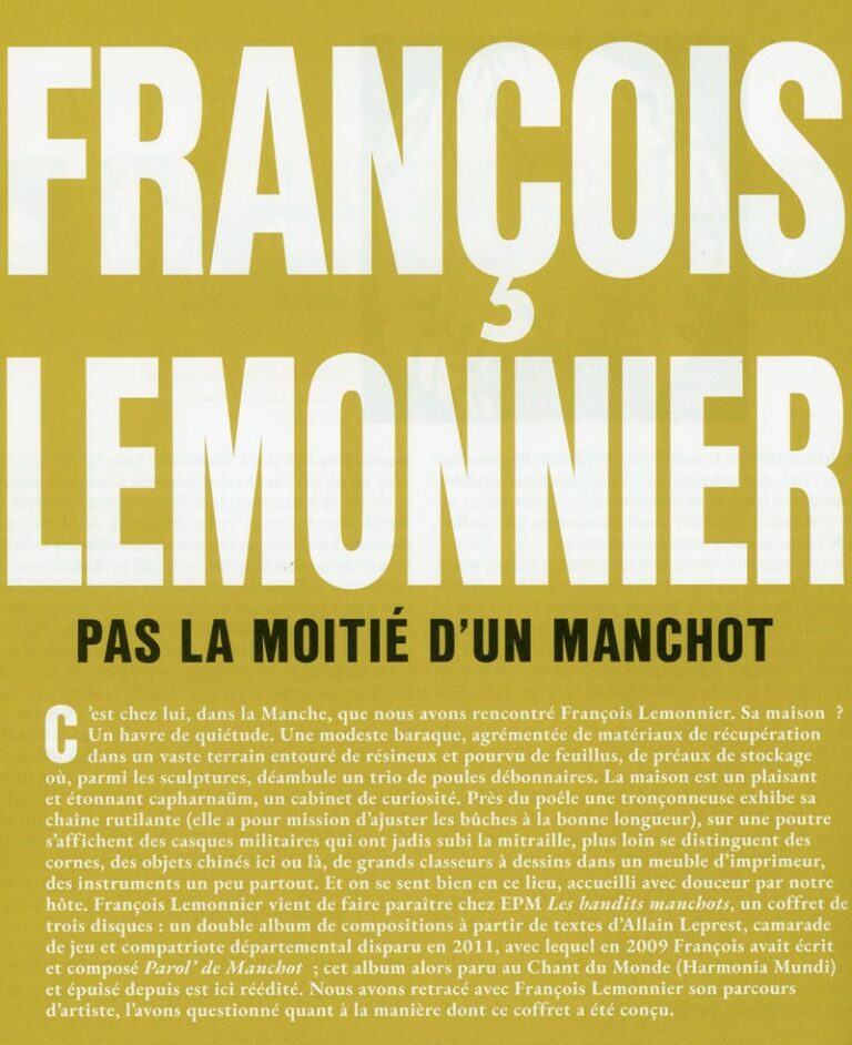 La revue HEXAGONE publie un article sur François Lemonnier (01/2026)